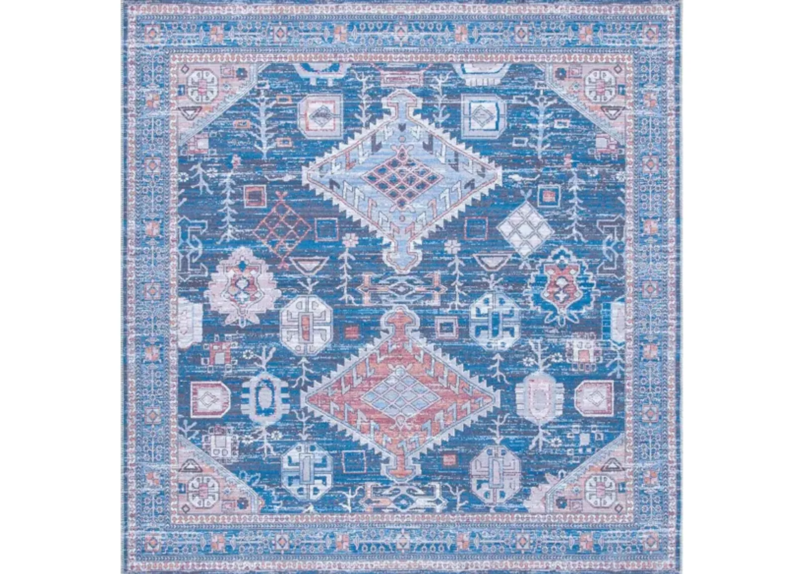 Serapi Area Rug in Blue & Ivory by Safavieh