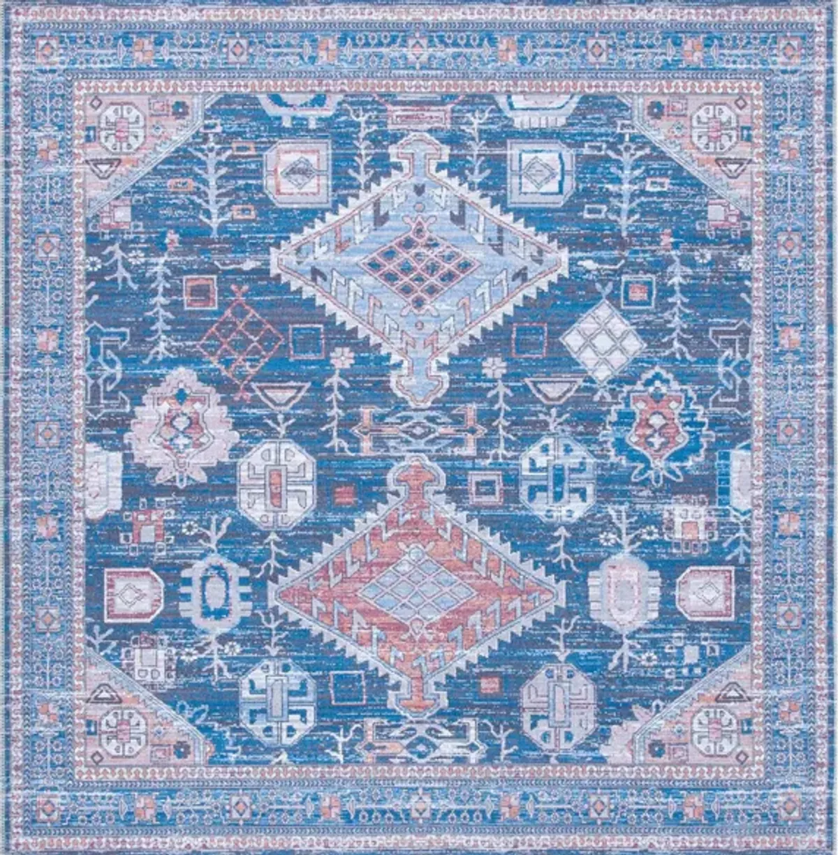 Serapi Area Rug in Blue & Ivory by Safavieh