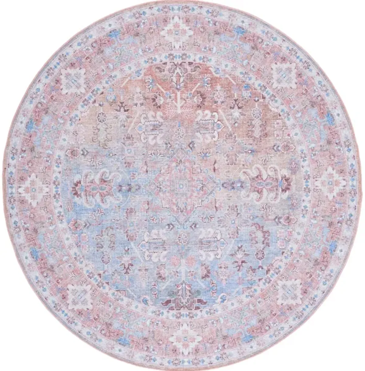 Serapi Area Rug in Rust & Blue by Safavieh