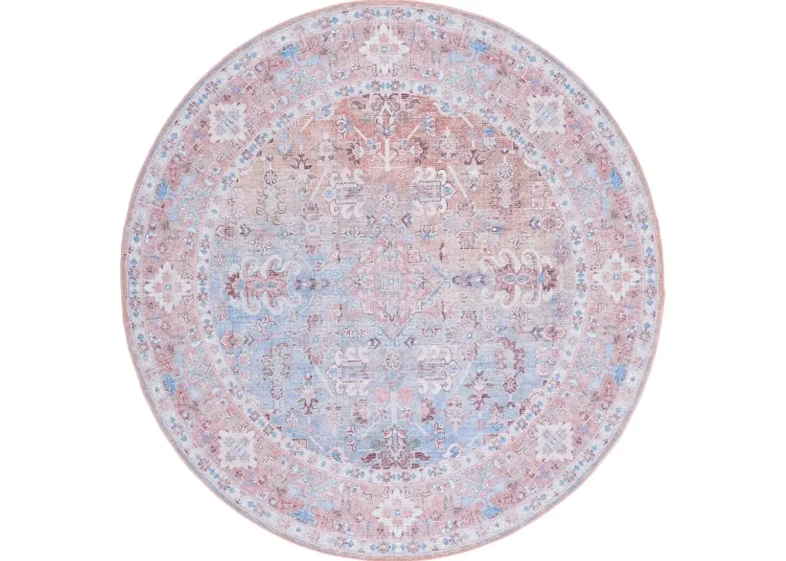 Serapi Area Rug in Rust & Blue by Safavieh