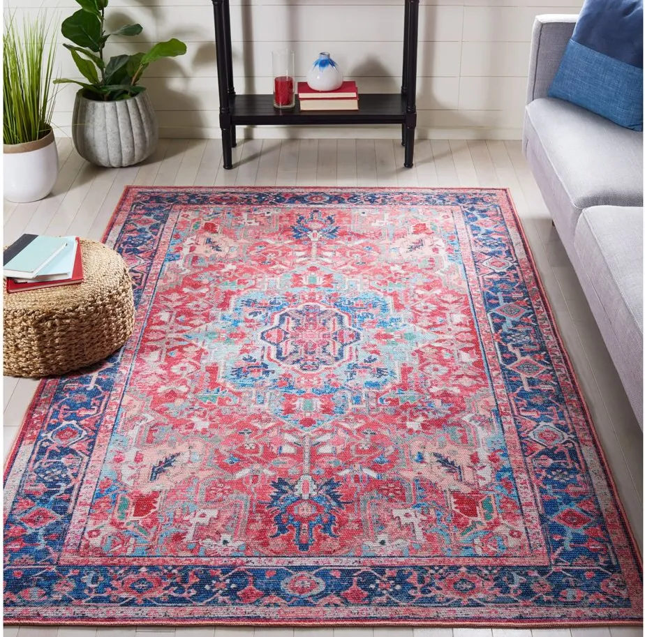 Serapi Area Rug in Navy & Red by Safavieh