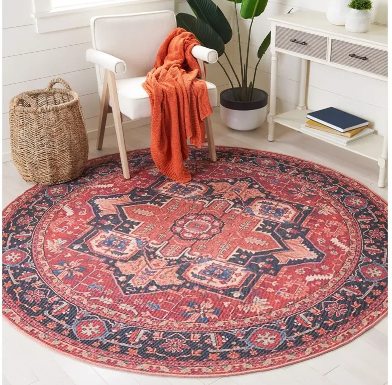 Serapi Area Rug in Red & Blue by Safavieh