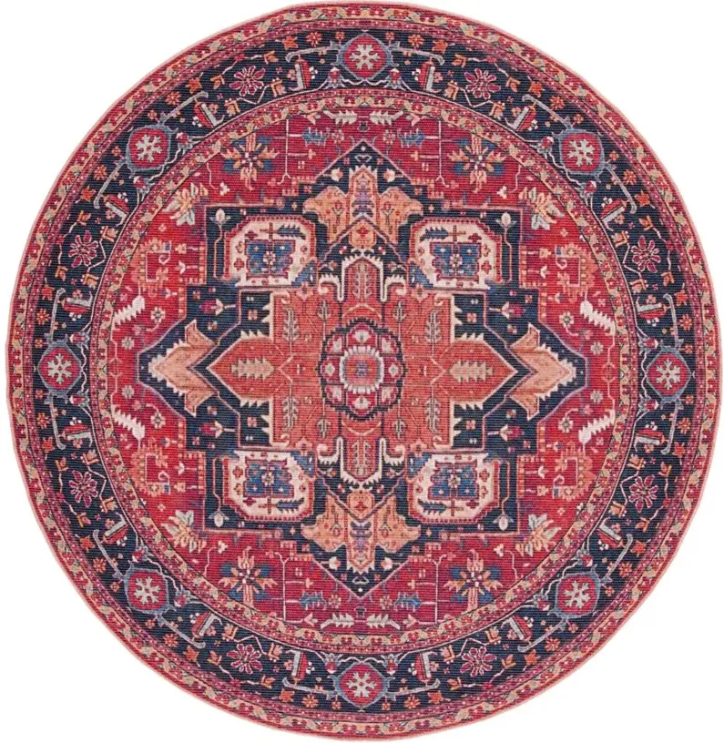 Serapi Area Rug in Red & Blue by Safavieh