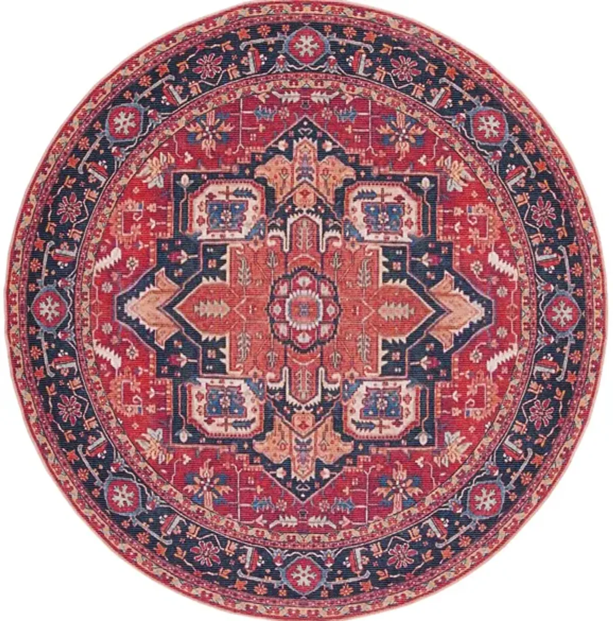 Serapi Area Rug in Red & Blue by Safavieh