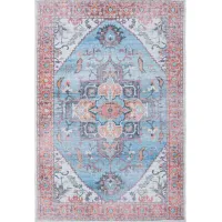 Serapi Area Rug in Blue & Ivory by Safavieh