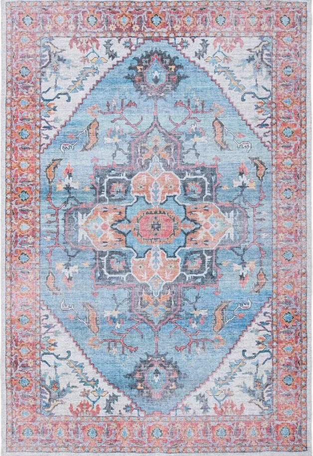 Serapi Area Rug in Blue & Ivory by Safavieh