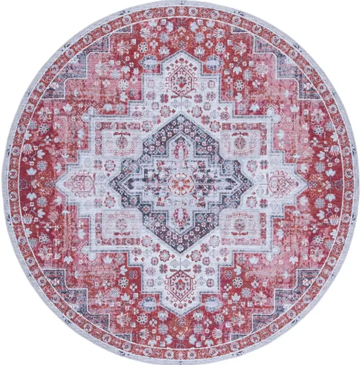 Serapi Area Rug in Rust & Ivory by Safavieh