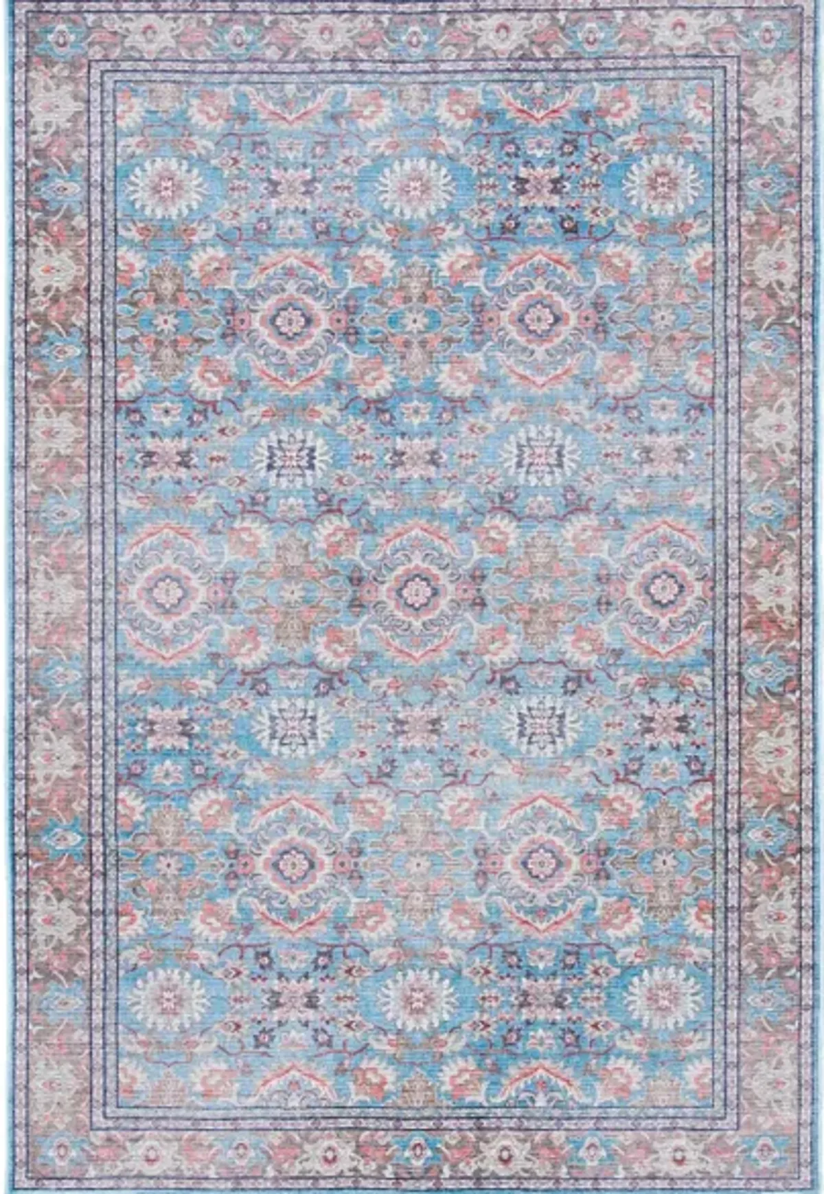 Serapi Area Rug in Rust & Blue by Safavieh