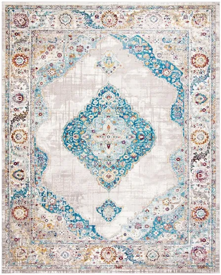 Aleesha Area Rug in Blue / Ivory by Safavieh