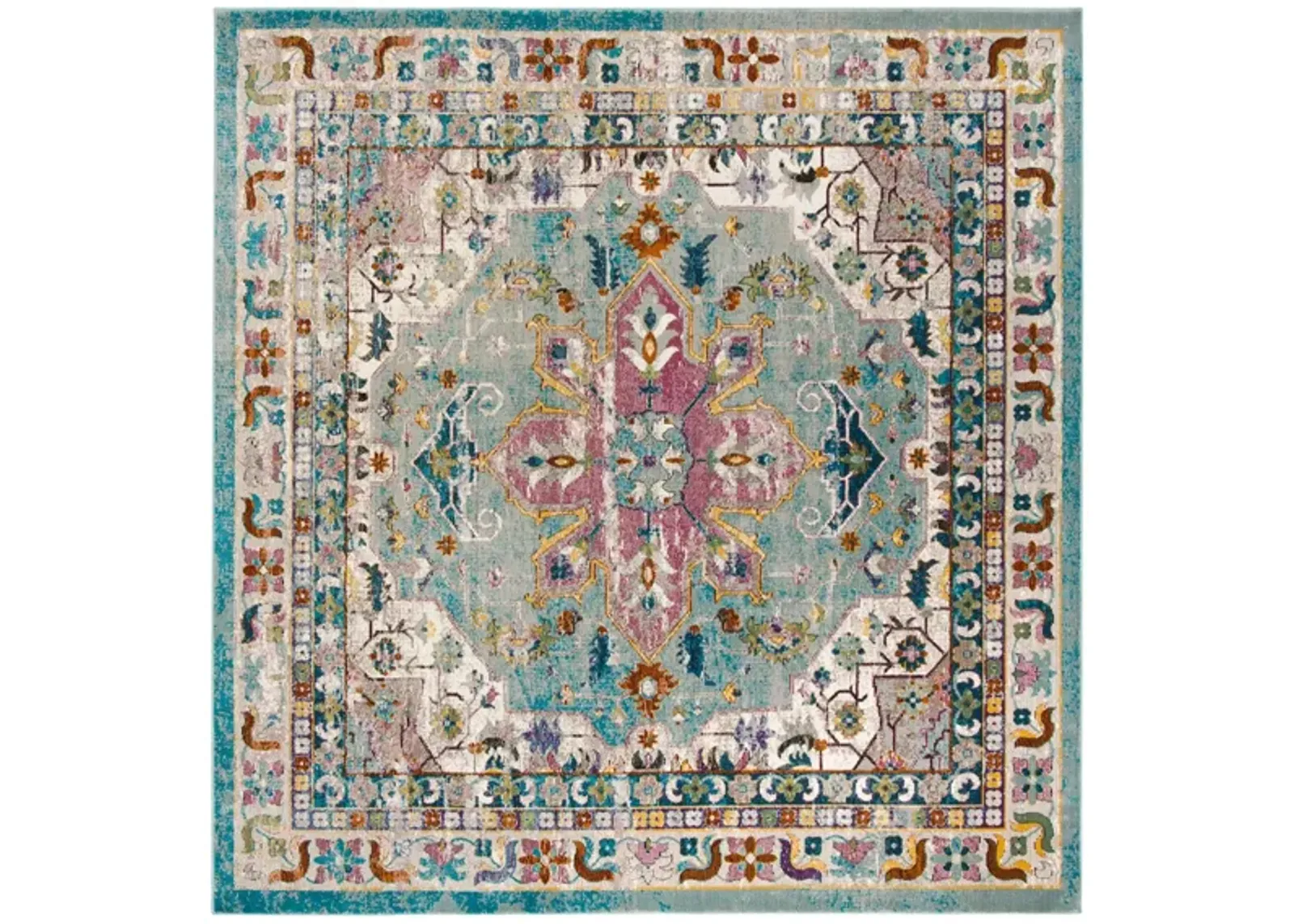 Aliza Area Rug in Green / Creme by Safavieh