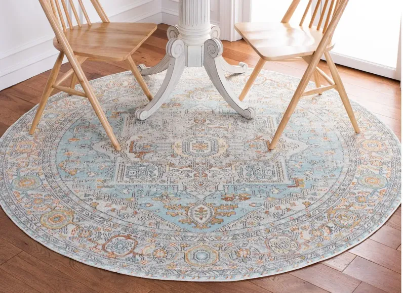 Adita Area Rug in Aqua / Beige by Safavieh