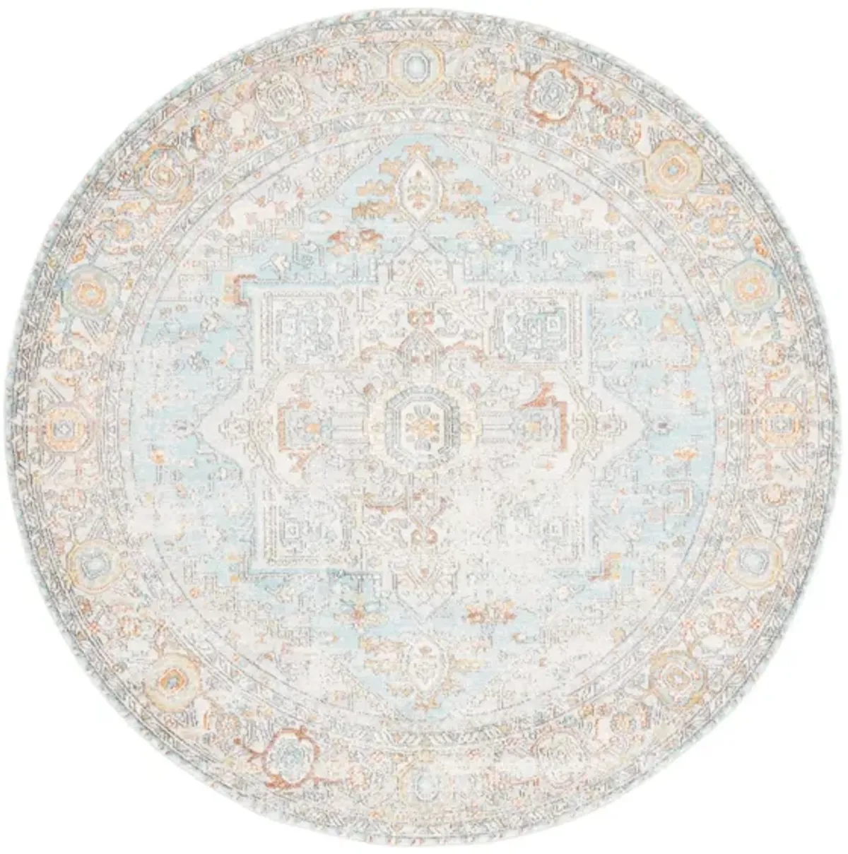 Adita Area Rug in Aqua / Beige by Safavieh