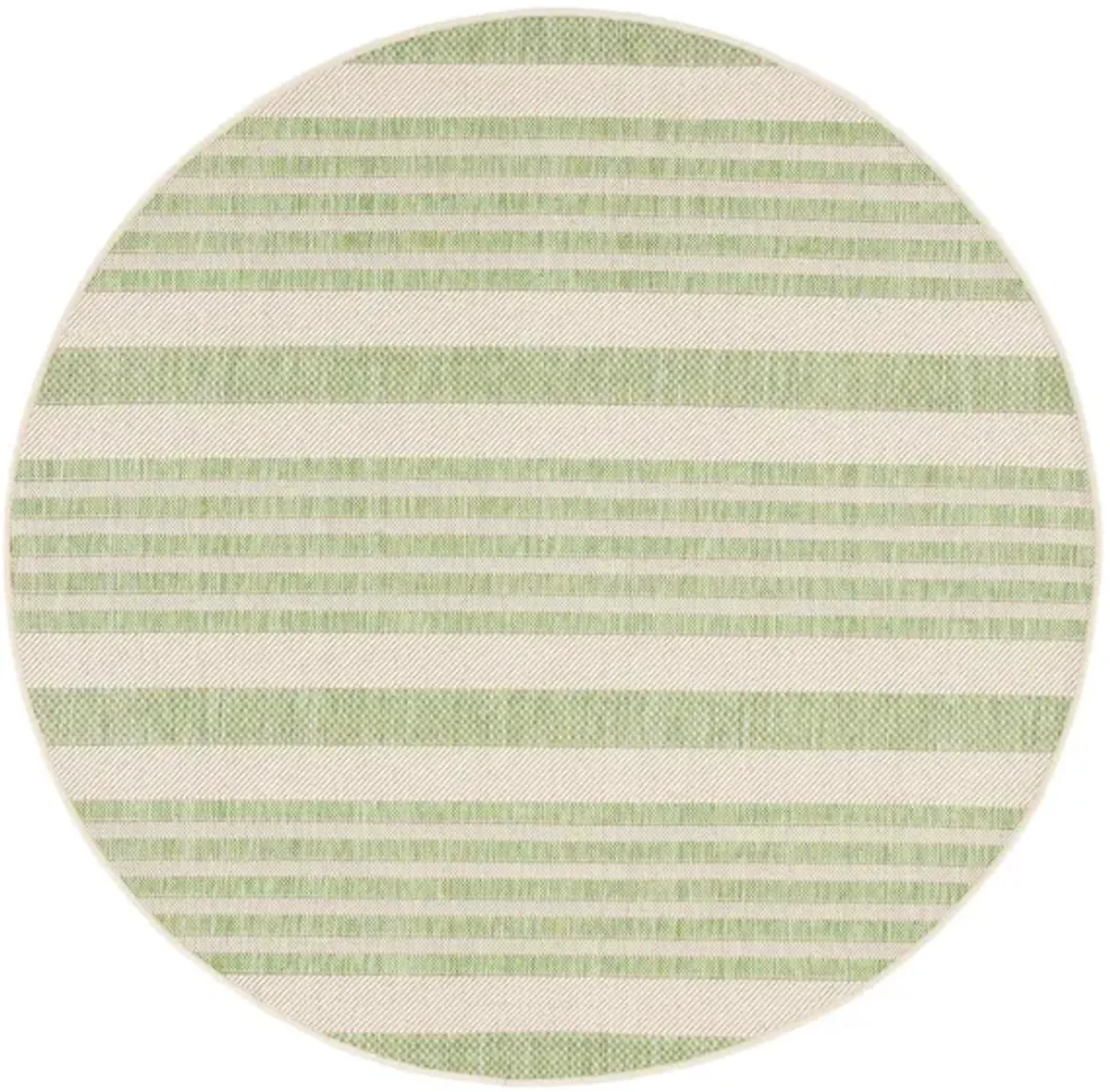 Courtyard Indoor/Outdoor Area Rug Round in Beige & Sweet Pea by Safavieh