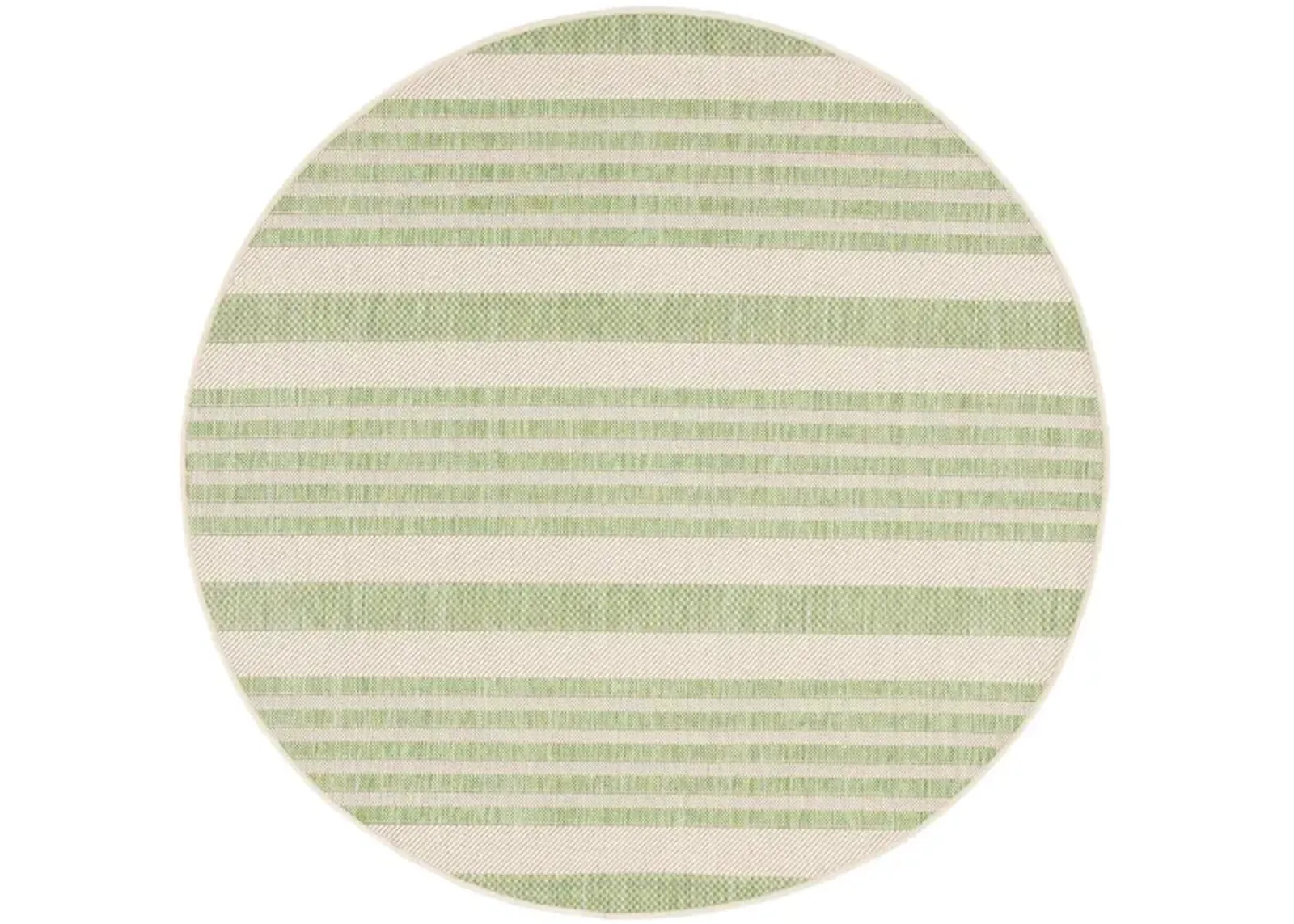 Courtyard Indoor/Outdoor Area Rug Round in Beige & Sweet Pea by Safavieh