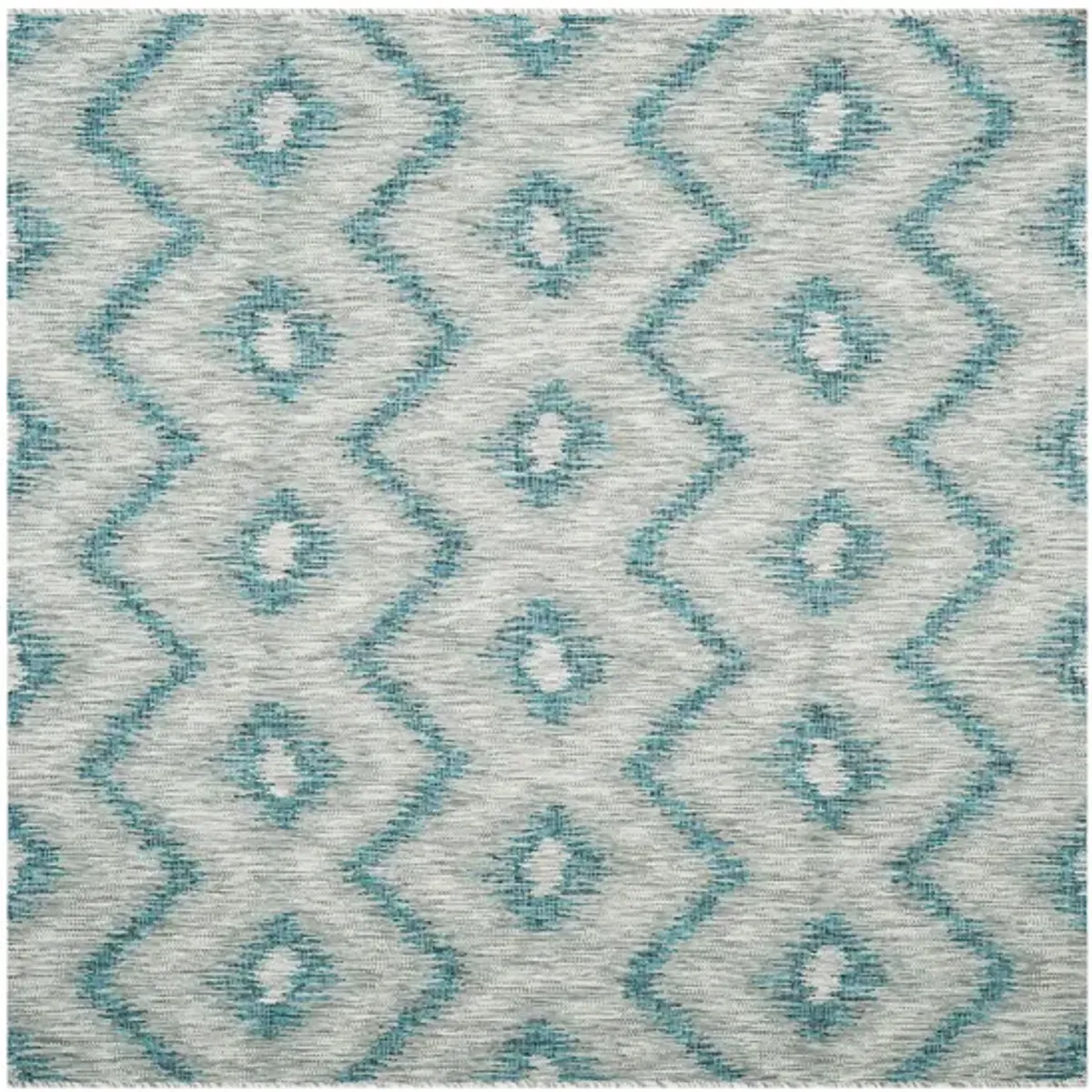 Courtyard Chevron Indoor/Outdoor Area Rug in Gray & Blue by Safavieh