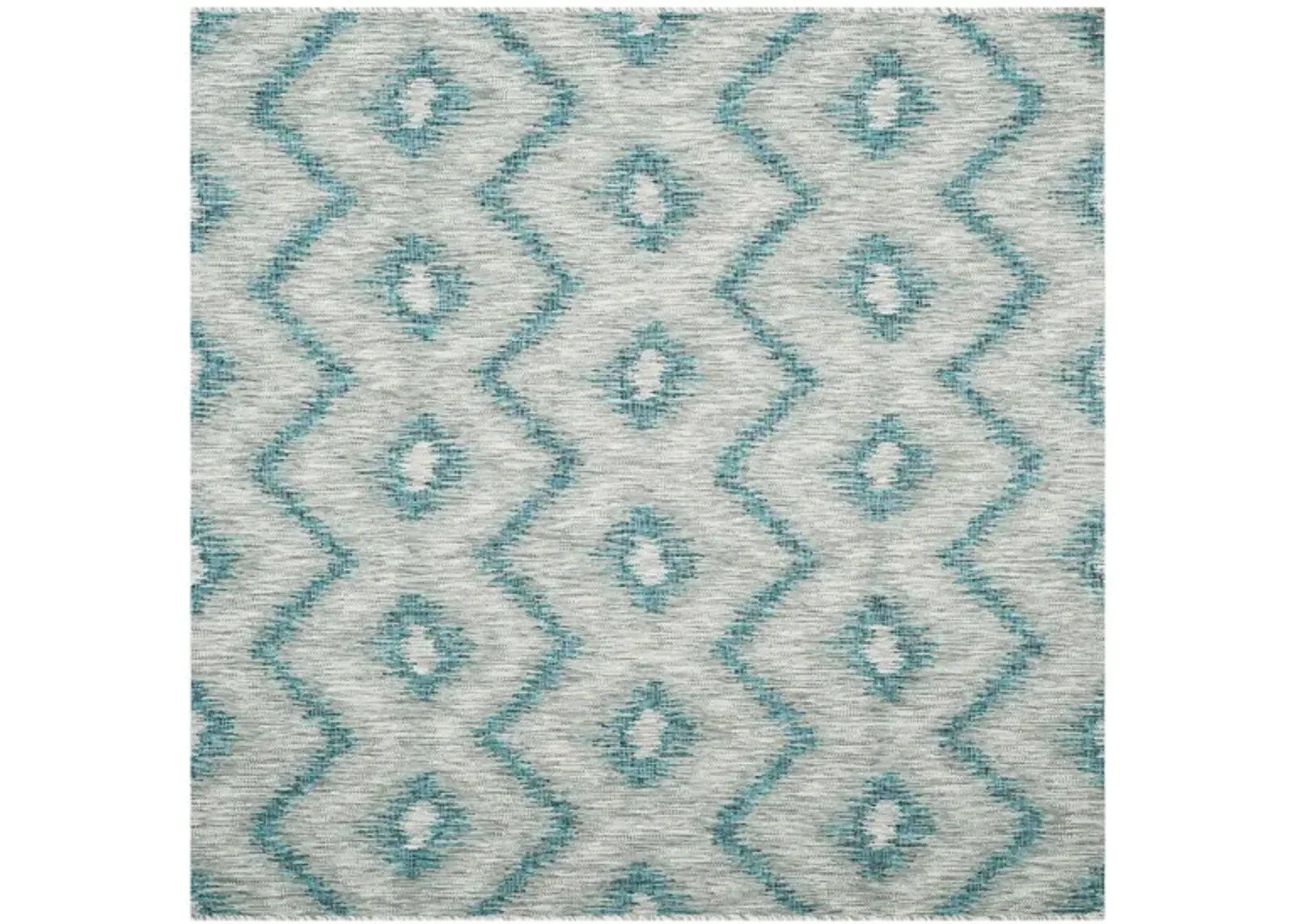 Courtyard Chevron Indoor/Outdoor Area Rug in Gray & Blue by Safavieh