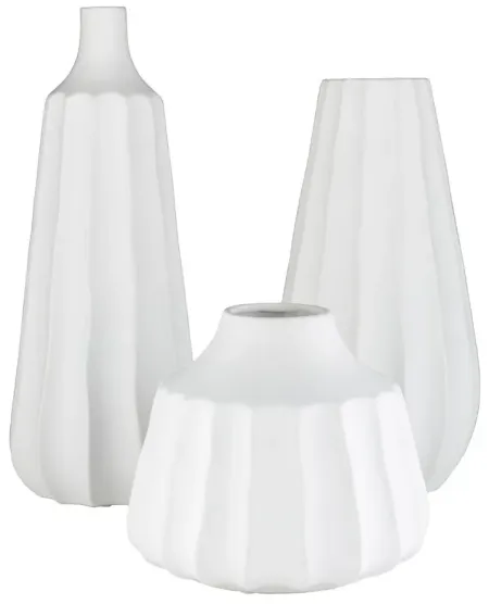 Santino Vase Set in White by Surya