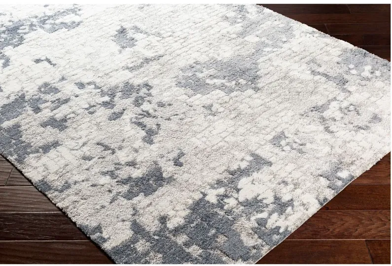 Finley Area Rug in Denim, Pale Blue, Light Gray, Medium Gray, Ivory by Surya