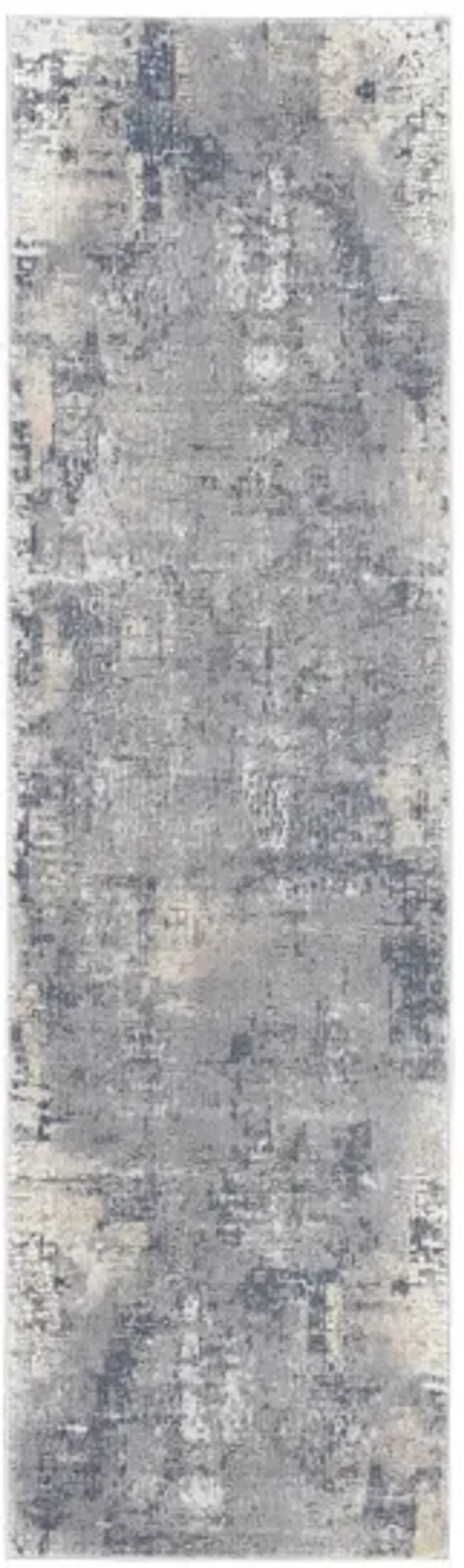 Clayton Runner Rug in Gray/Beige by Nourison