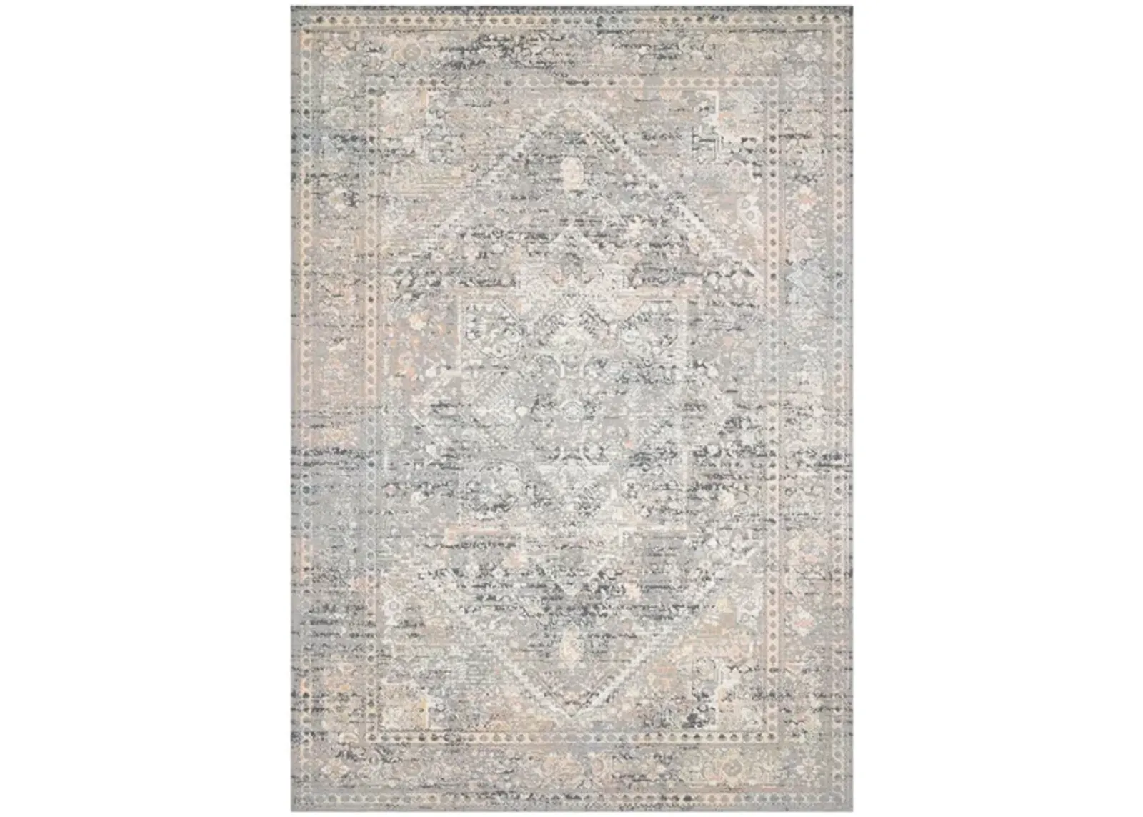 Lucia Accent Rug in Grey/Sunset by Loloi Rugs