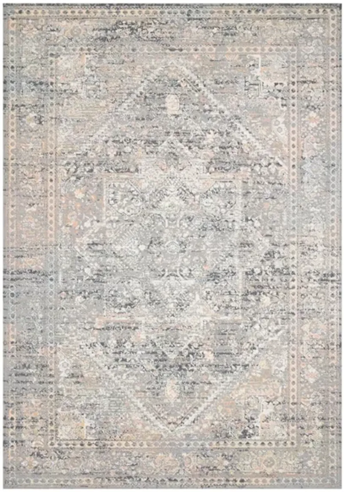 Lucia Accent Rug in Grey/Sunset by Loloi Rugs