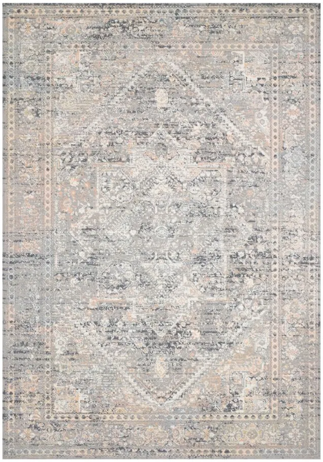 Lucia Accent Rug in Grey/Sunset by Loloi Rugs
