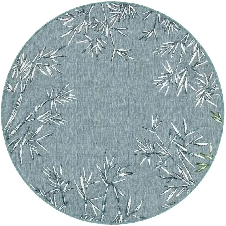 Carmel Bamboo Border Rug in Aqua by Trans-Ocean Import Co Inc