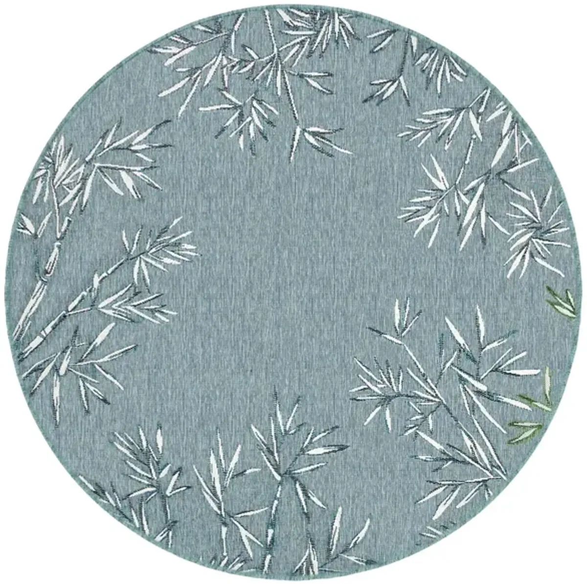 Carmel Bamboo Border Rug in Aqua by Trans-Ocean Import Co Inc