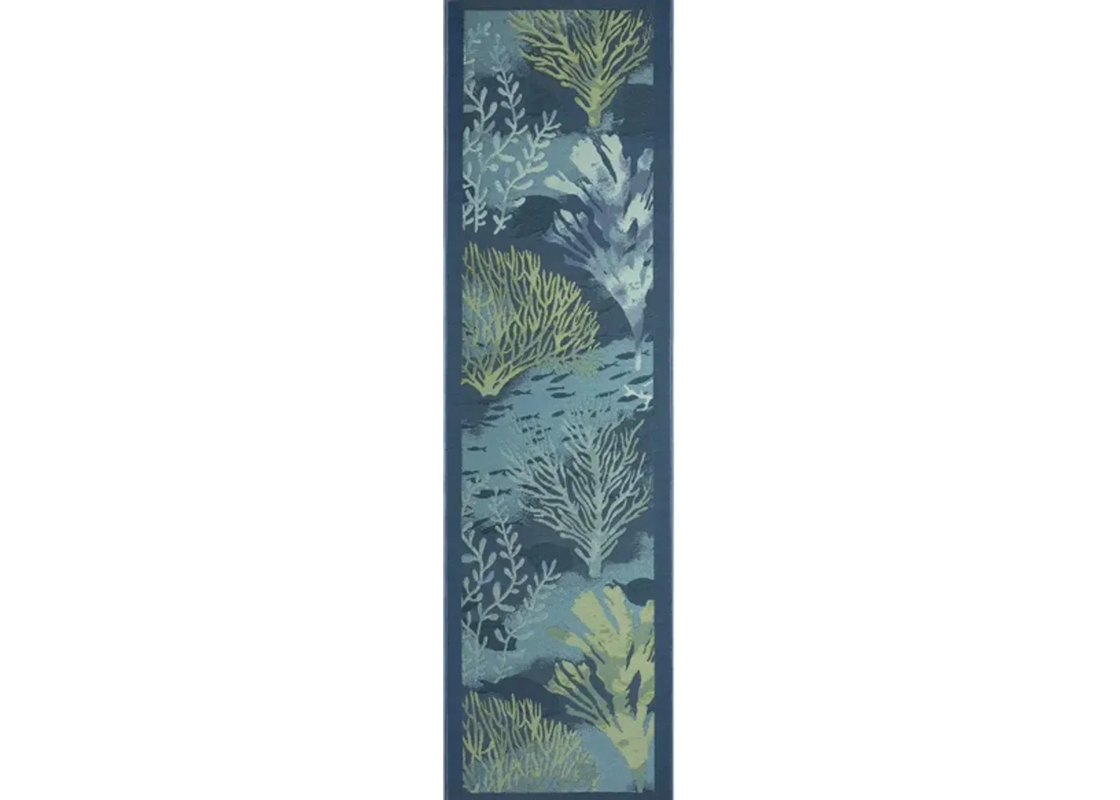 Marina Coral Garden Indoor/Outdoor Rug in Lapis by Trans-Ocean Import Co Inc