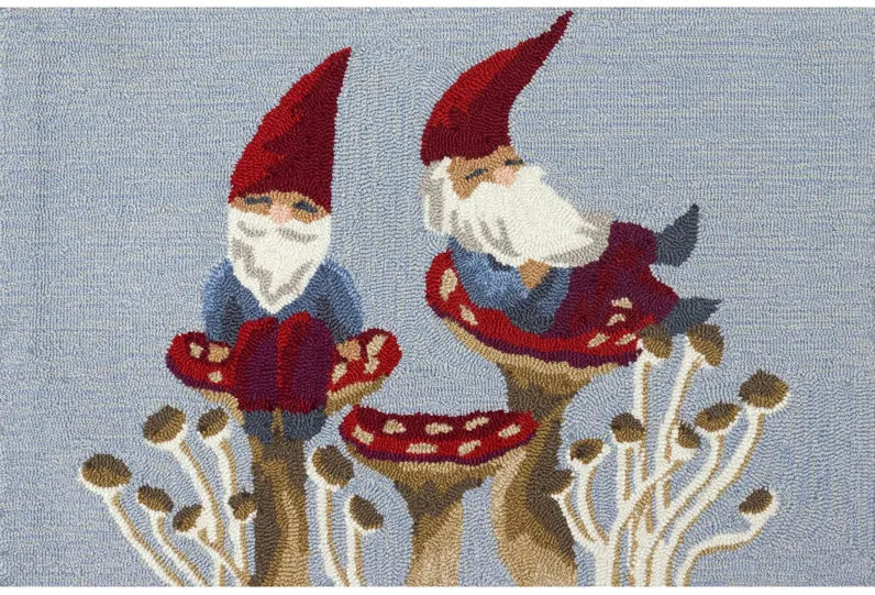 Frontporch Welcome Gnome Rug in Blue by Trans-Ocean Import Co Inc