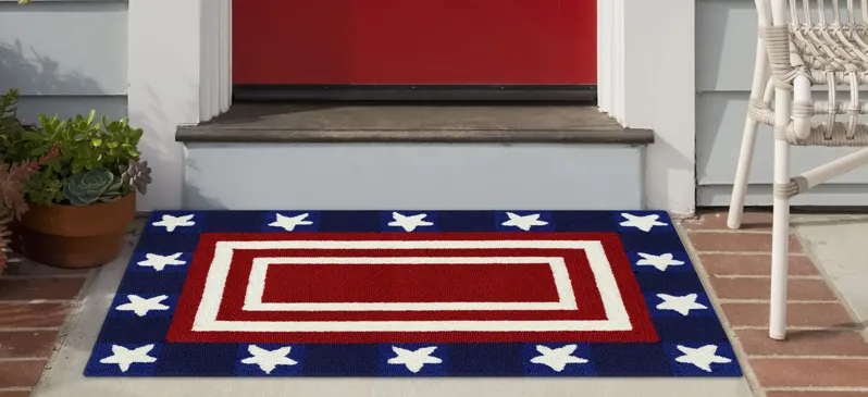 Frontporch Patriotic Pendant Rug in Red by Trans-Ocean Import Co Inc