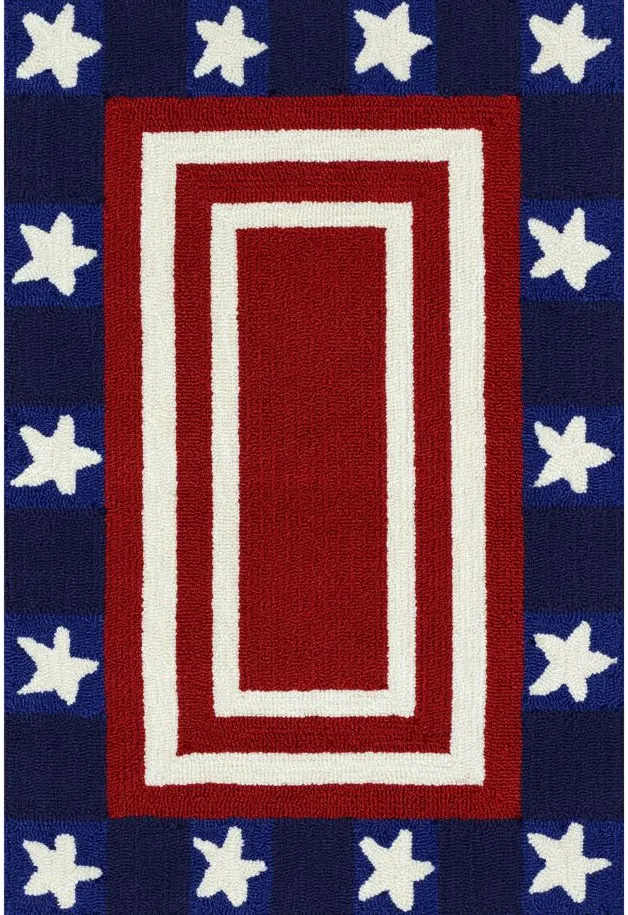 Frontporch Patriotic Pendant Rug in Red by Trans-Ocean Import Co Inc