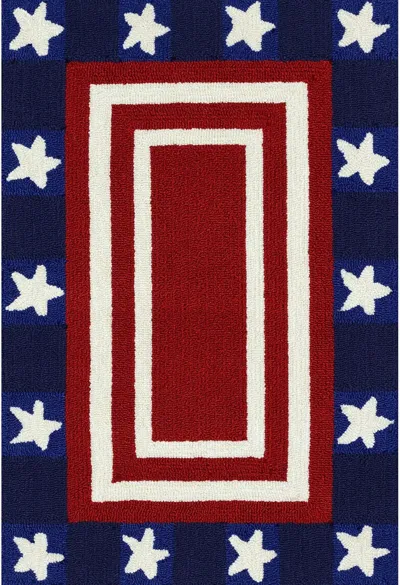 Frontporch Patriotic Pendant Rug in Red by Trans-Ocean Import Co Inc