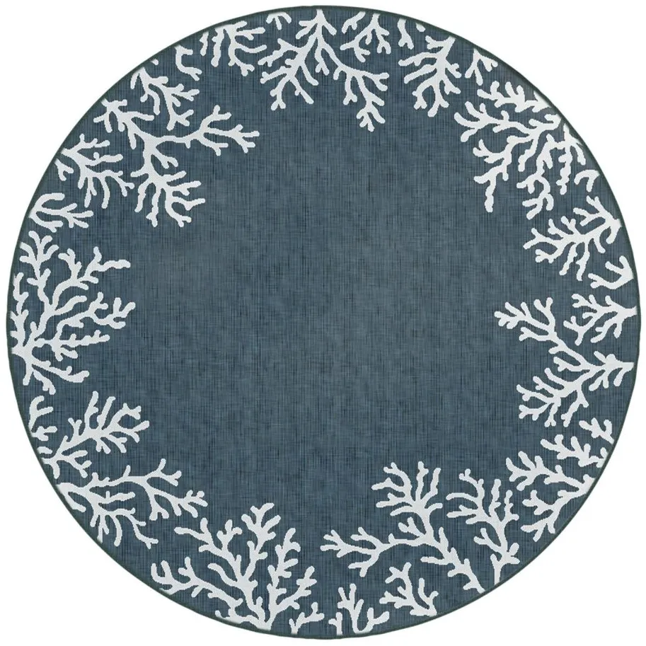 Carmel Coral Border Rug in Navy by Trans-Ocean Import Co Inc