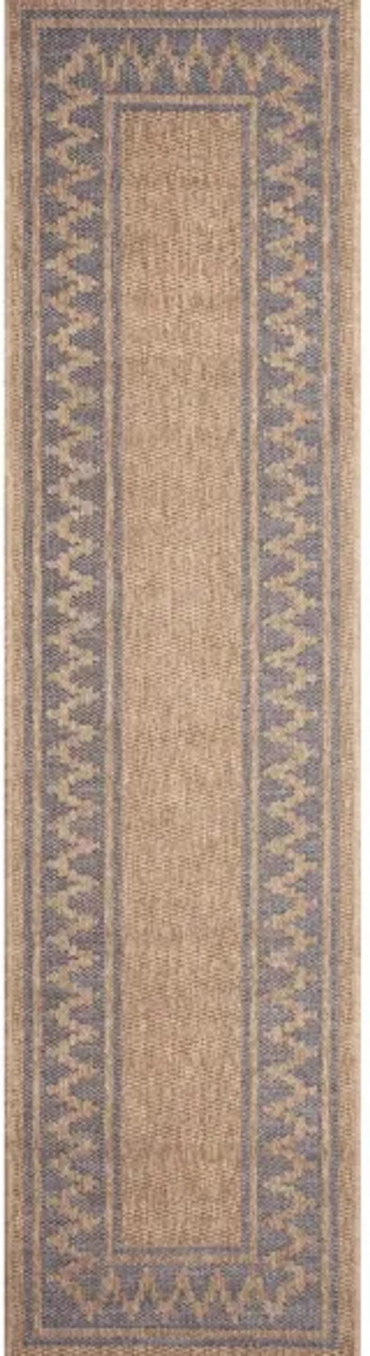 Sahara Indoor/Outdoor Runner Rug in Navy by Trans-Ocean Import Co Inc