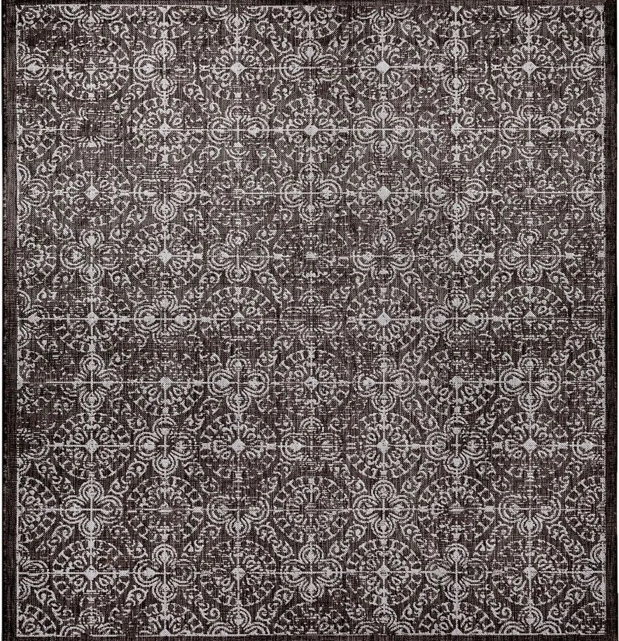 Carmel Antique Tile Rug in Black by Trans-Ocean Import Co Inc