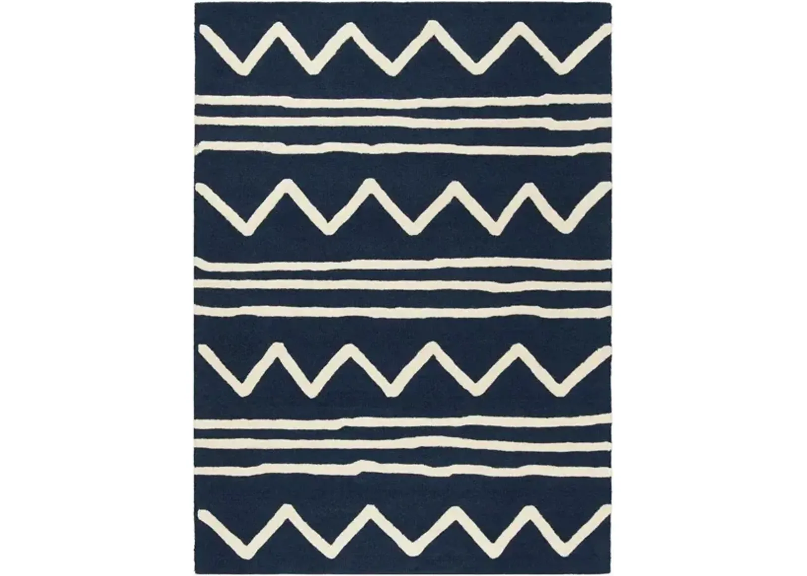 Zaiden Kid's Area Rug in Navy & Ivory by Safavieh