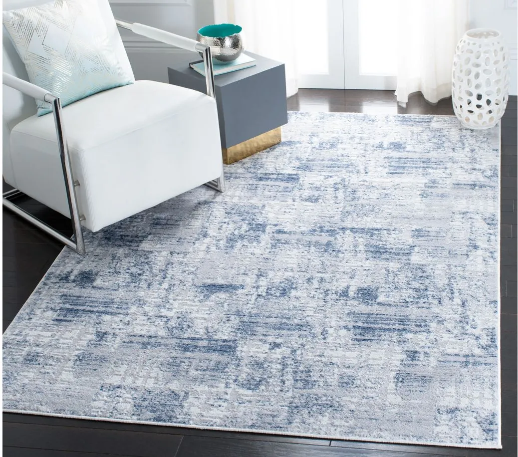 Amelia Area Rug in Navy / Light Gray by Safavieh