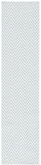 Bermuda Chevron Indoor/Outdoor Runner Rug in Light Blue & Cream by Safavieh