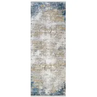 Solaris Ombre Rug in Sky Blue, Dark Blue, Bright Yellow, White, Taupe, Medium Gray by Surya