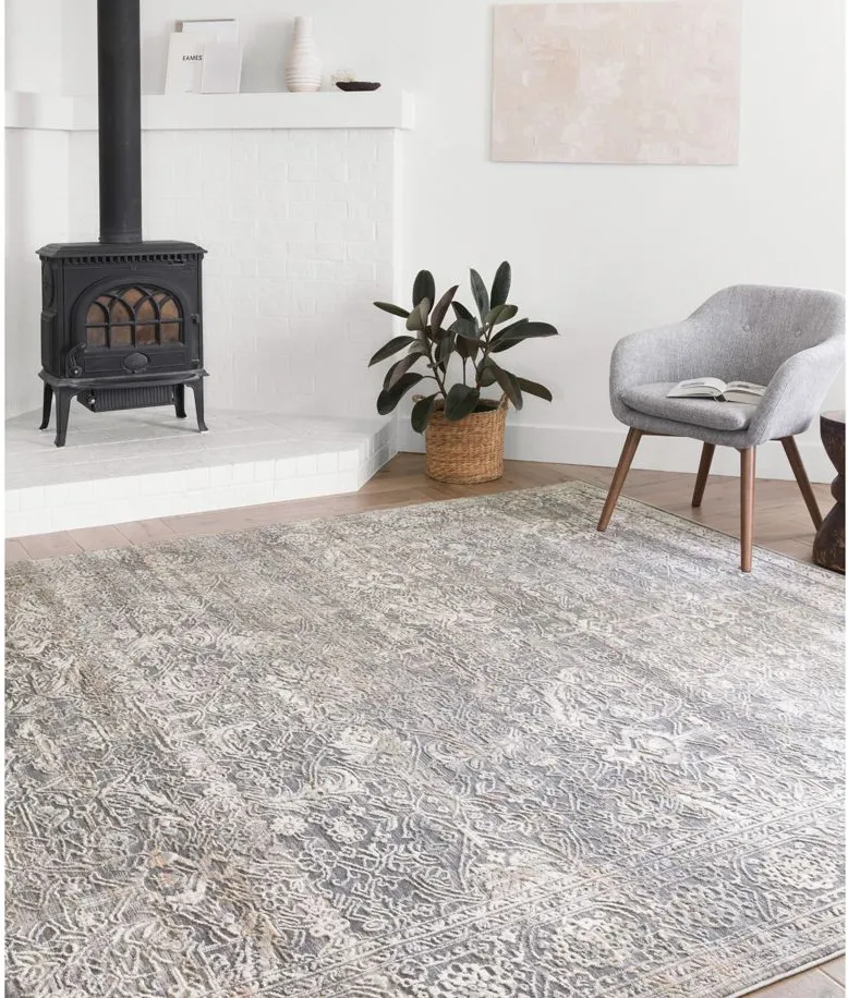 Lucia Accent Rug in Steel/Ivory by Loloi Rugs