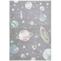 Carousel Planets Kids Area Rug in Gray & Lavender by Safavieh