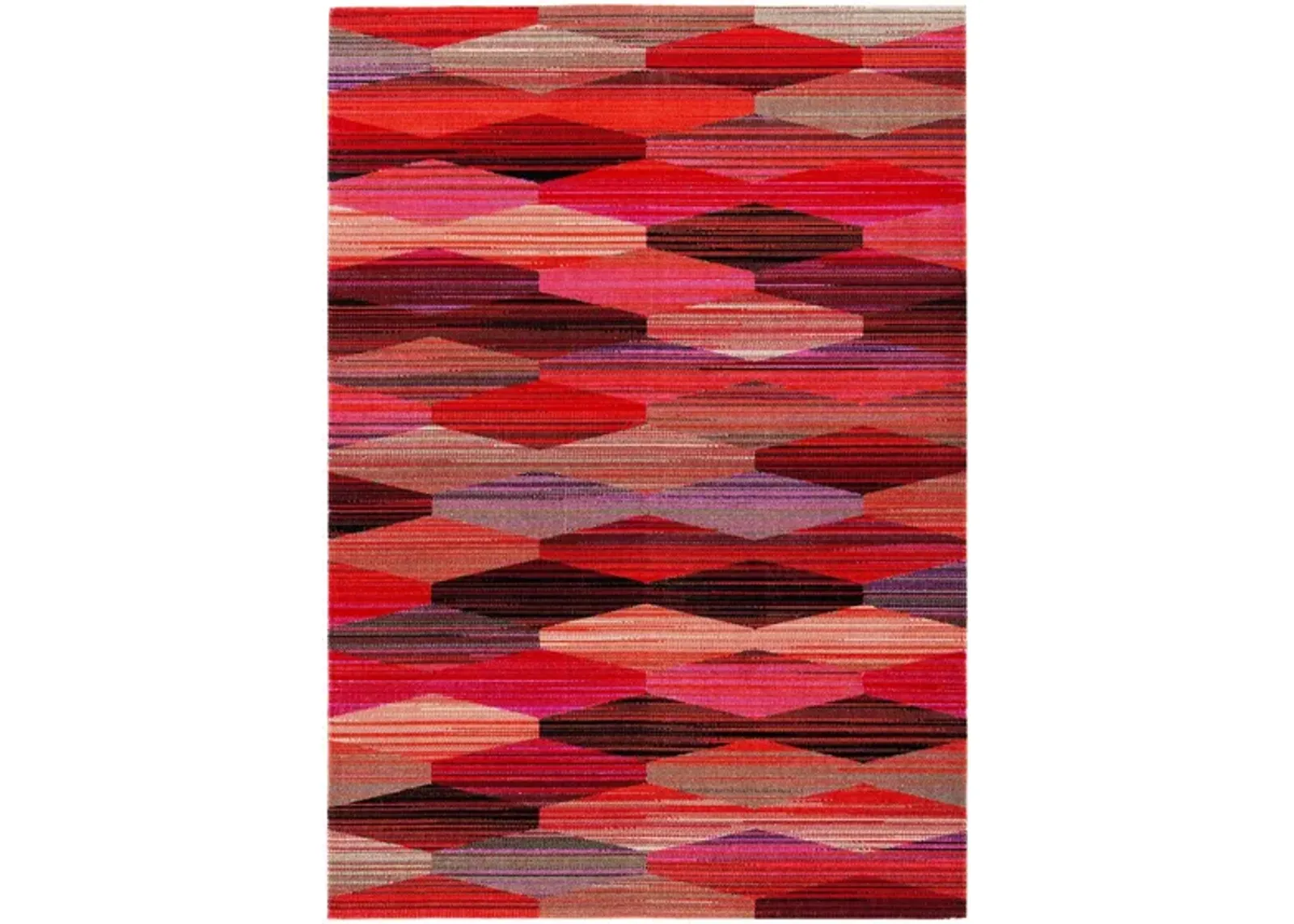 Montage III Area Rug in Red & Fuchsia by Safavieh