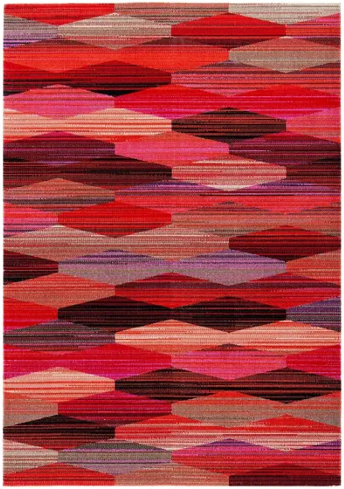 Montage III Area Rug in Red & Fuchsia by Safavieh