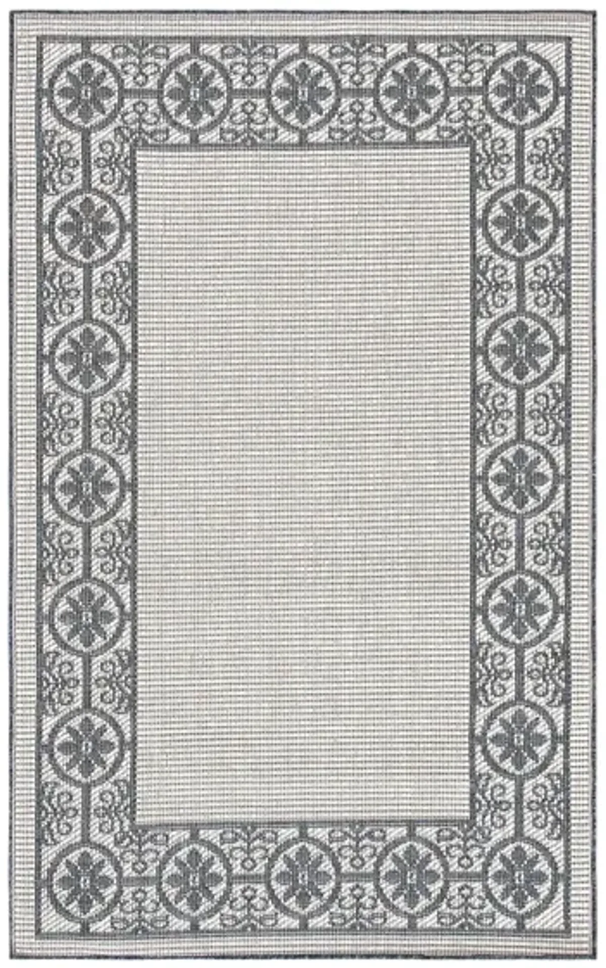 Bermuda St. David Indoor/Outdoor Area Rug in Ivory & Charcoal by Safavieh