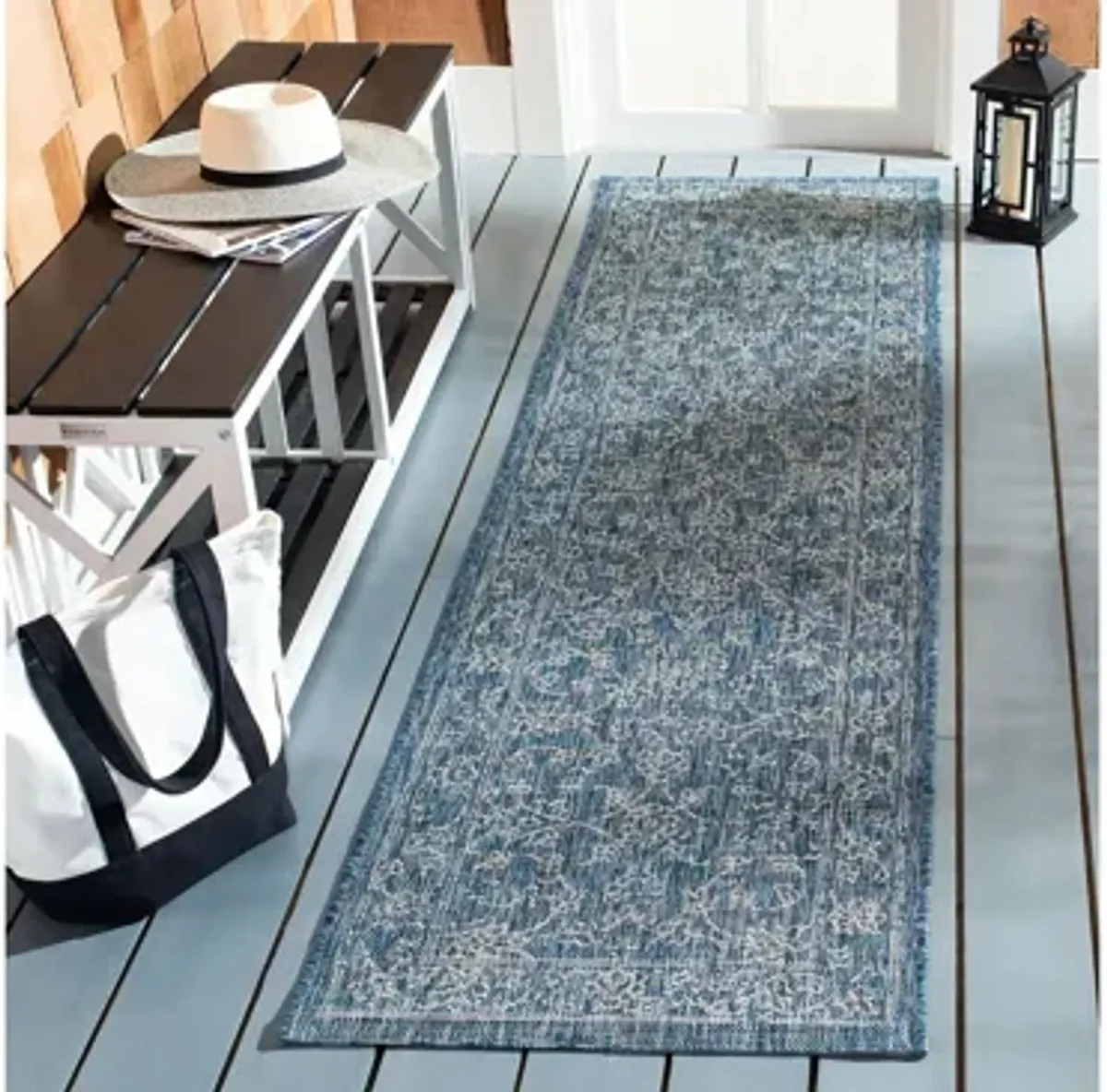 Courtyard Pacific Indoor/Outdoor Runner Rug