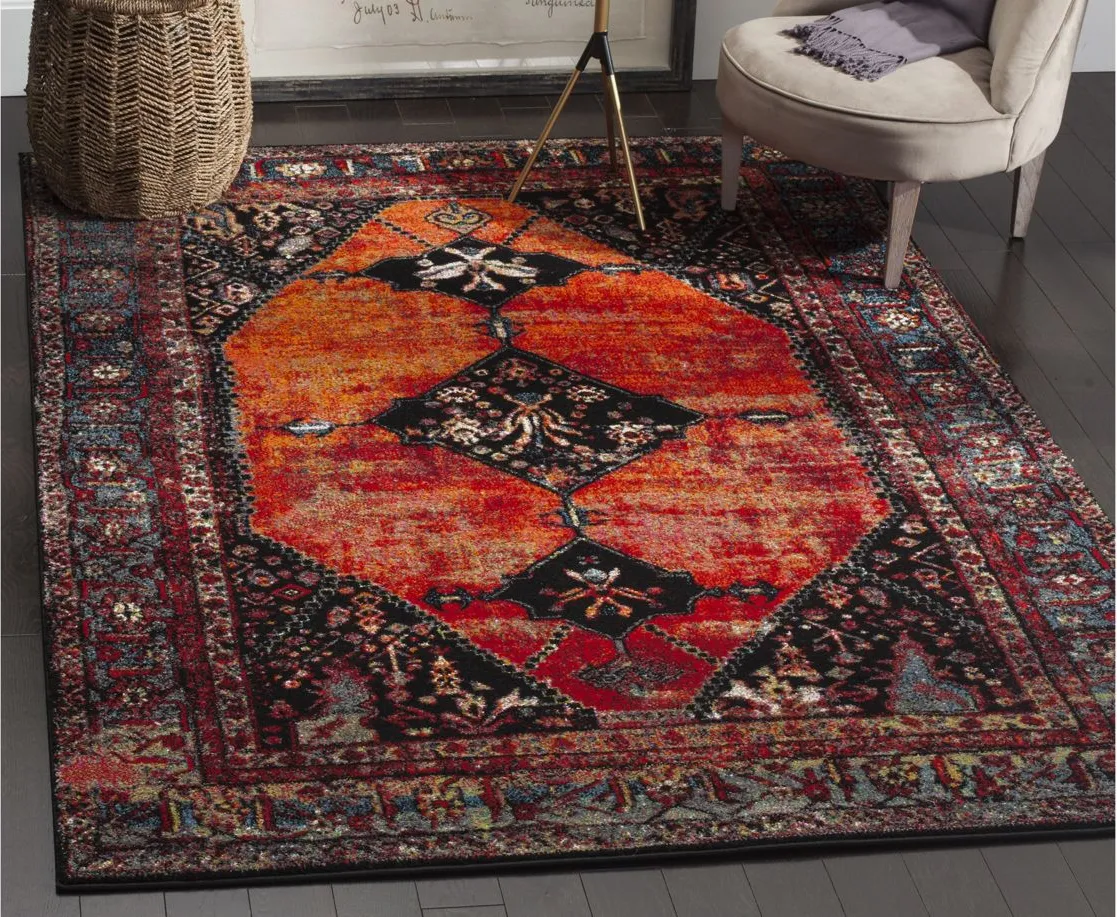 Vintage Hamadan I Area Rug in Orange & Red by Safavieh