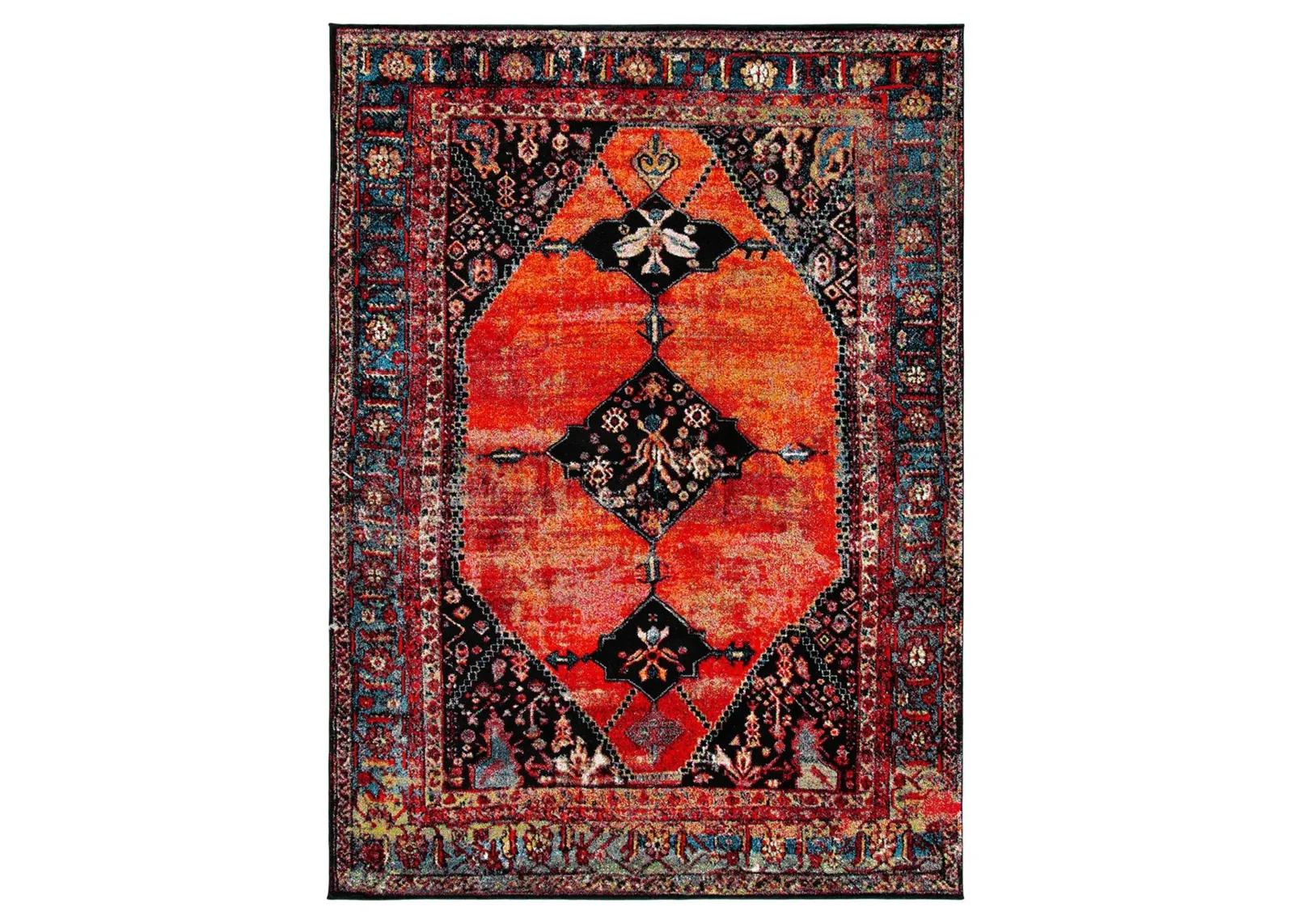 Vintage Hamadan I Area Rug in Orange & Red by Safavieh