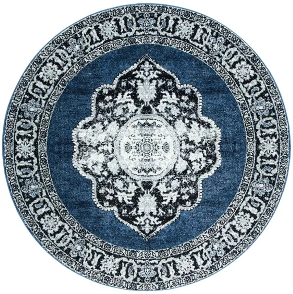 Vintage Hamadan I Area Rug in Blue & Grey by Safavieh