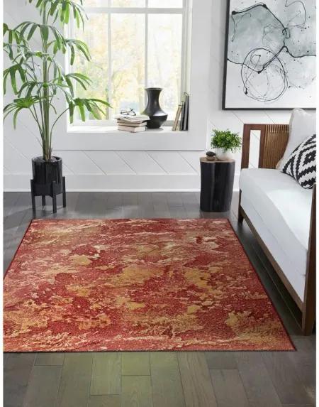 Liora Manne Marina Lava Indoor/Outdoor Area Rug in Red by Trans-Ocean Import Co Inc